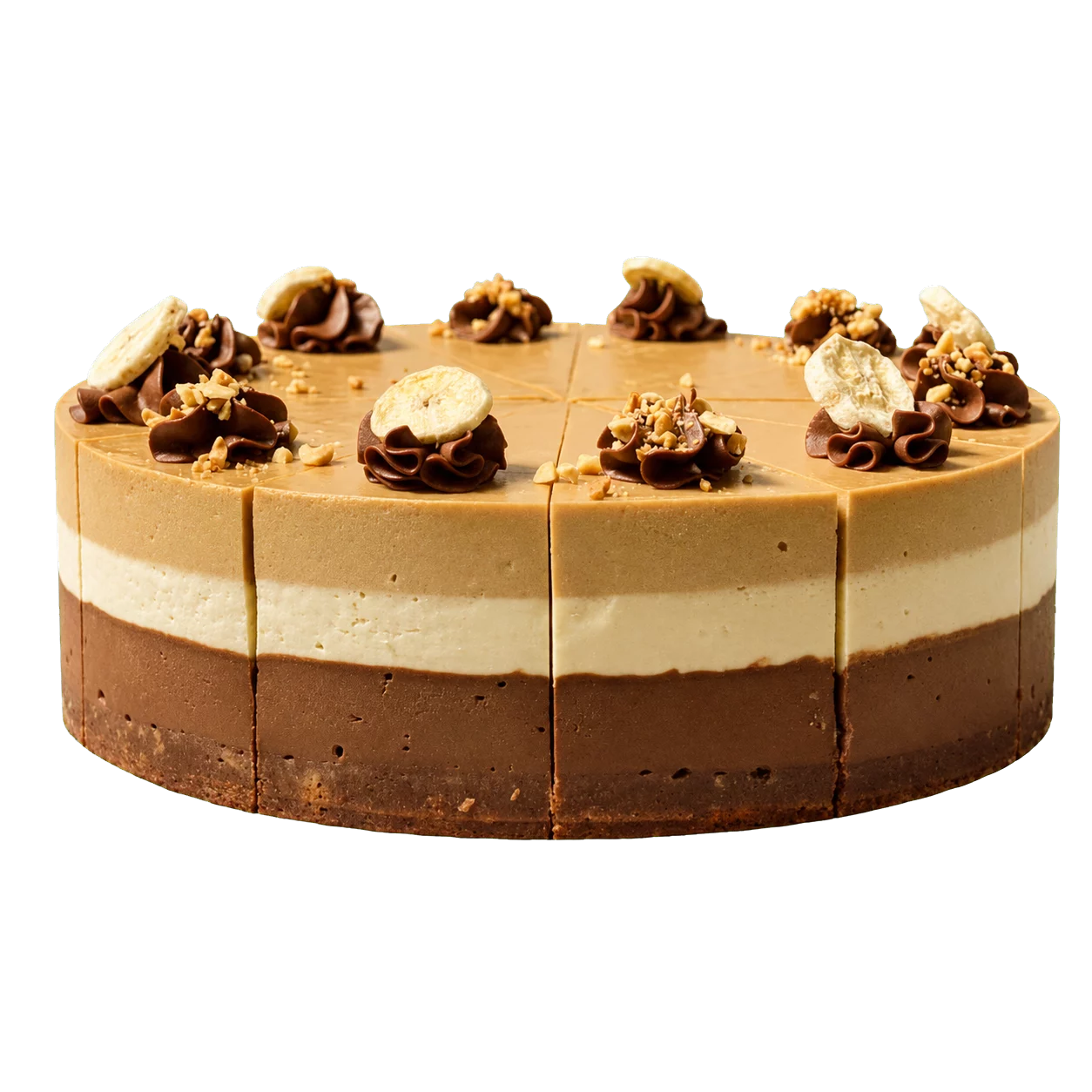 Tort vegan cu ciocolată, unt de arahide și banane