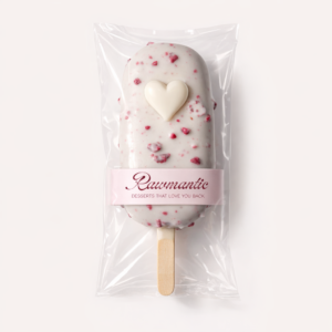 Înghețată vegană Valentine’s cu zmeură, vanilie și ciocolată albă – fără zahăr | Rawmantic Love Collection