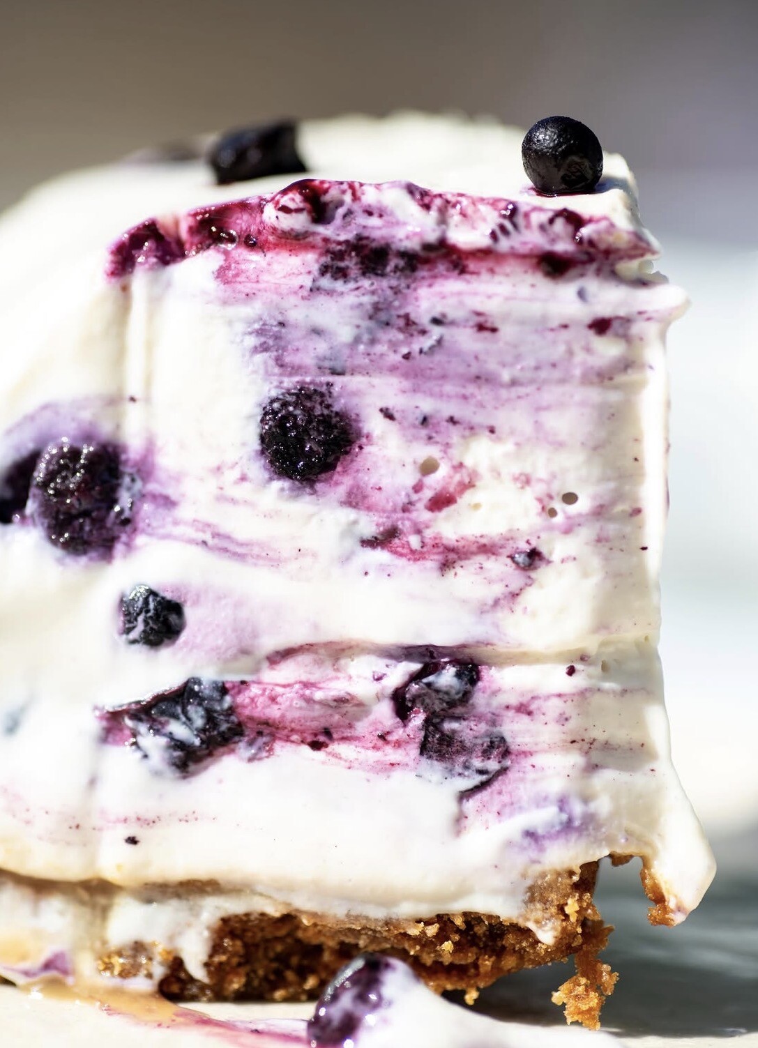 Cheesecake fără zahăr, vegan, cu afine rawmantic