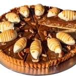 Tartă fără zahăr cu nuci pecan și caramel sărat, vegană, de post